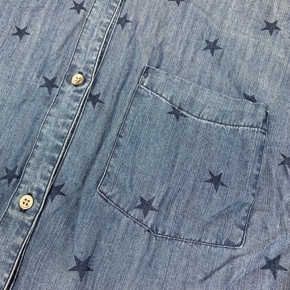 Rails Chambray Star Pattern Button Up Tencel Lyoc… - image 4